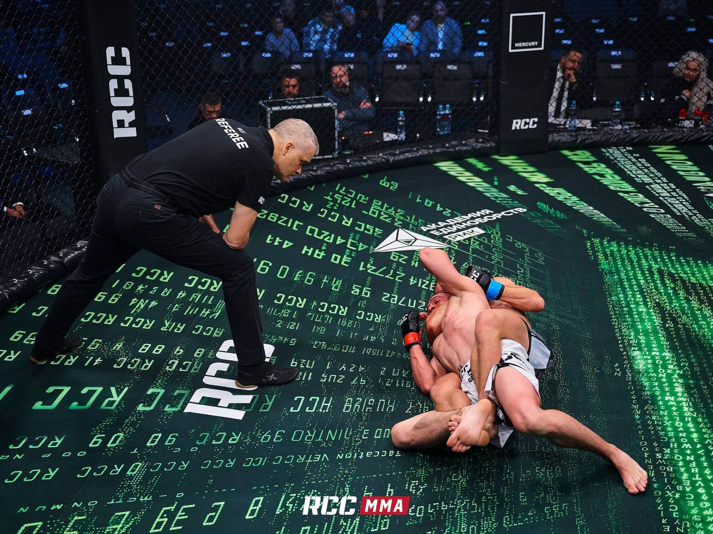 RCC MMA: рефери в кейдже во время грэпплинга